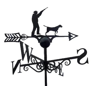 Shooting Weathervane - UK Made Solid Steel - GingerInteriors.co.uk