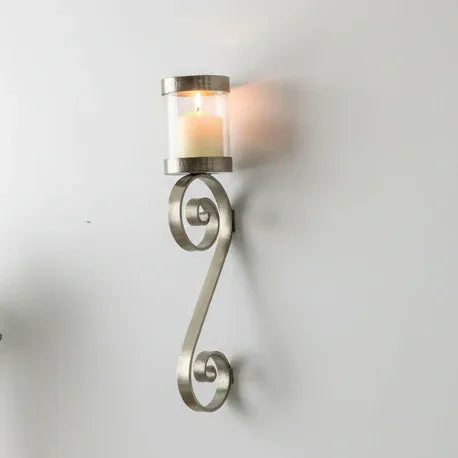 Wall Sconce - Silver Ornate Scroll - GingerInteriors.co.uk