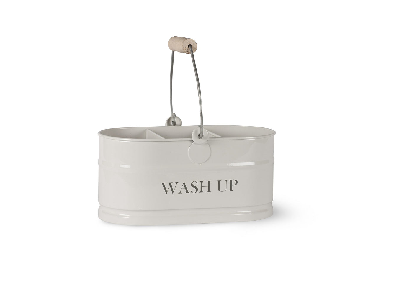 Garden Trading Wash Up Tidy Caddy Holder Shabby Chic with Rustic Wooden Handle in 2 colours