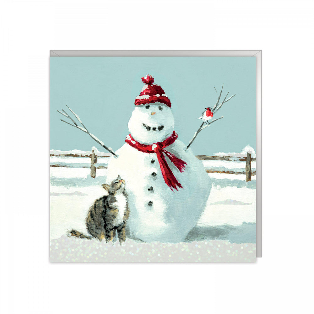Snowman Christmas Cards -A Warm Embrace - Pack of 6