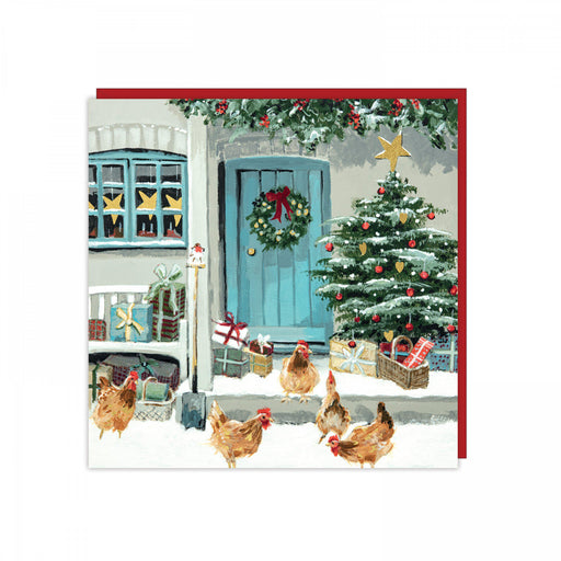 Chicken Christmas Cards - Jolly Welcome - Pack of 6