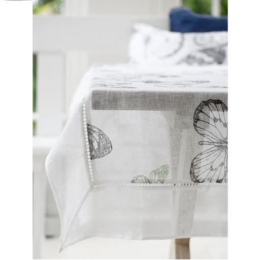 Affair Large Butterfly Linen Fabric Tablecloth