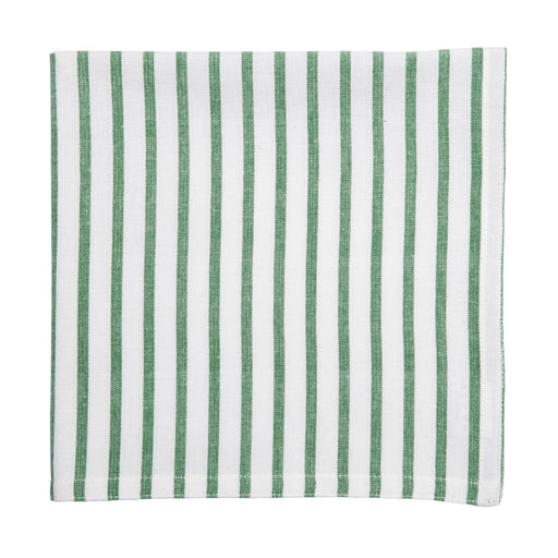 Lene Bjerre Cotton Striped Green White Serviettes
