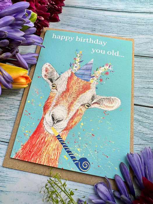 Birthday Old Goat |  Eco Friendly Card Cute Colourful Farm