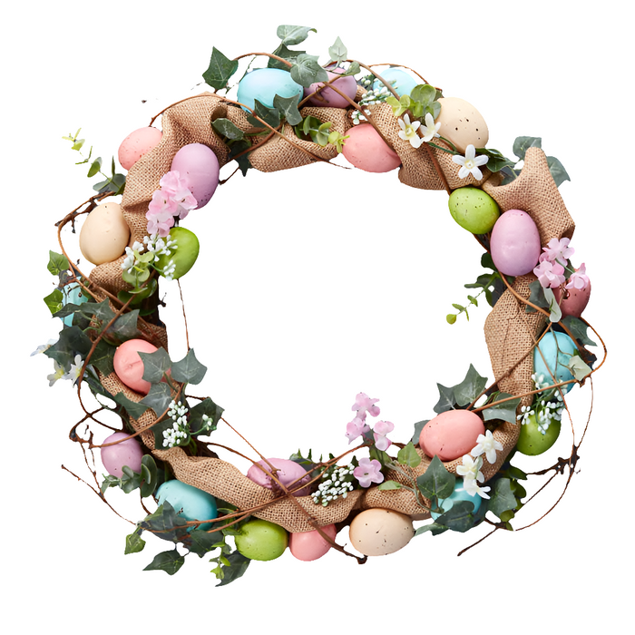 Multicolour Easter Egg Wreath