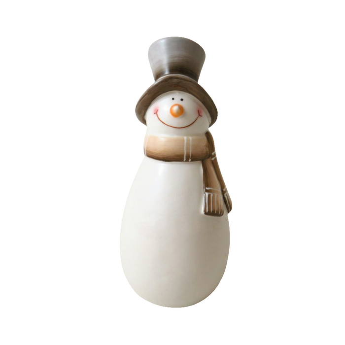 Snowman In Hat And Scarf