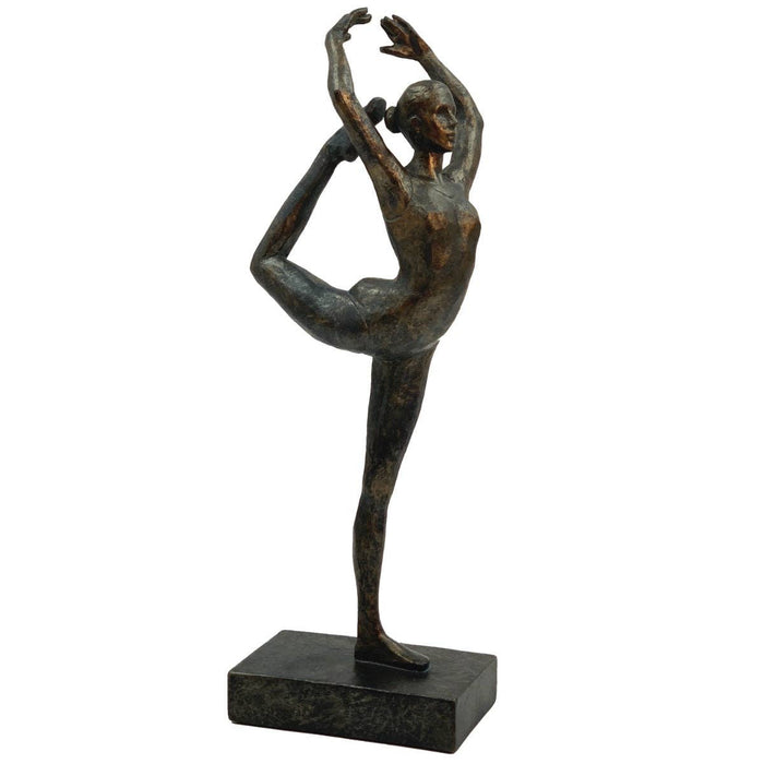 Bronze Effect Ballerina Ornament – Pirouette Pose - 31cm
