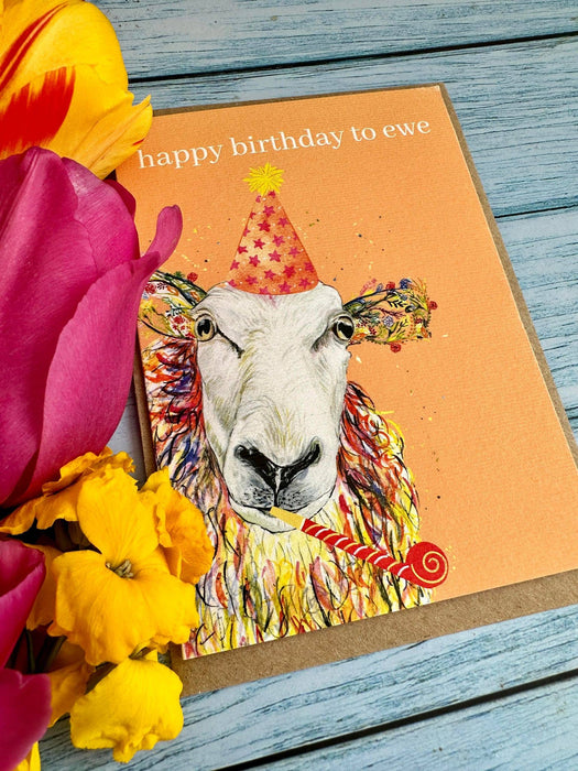 Birthday Sheep |  Eco Friendly Card  Cute Colourful