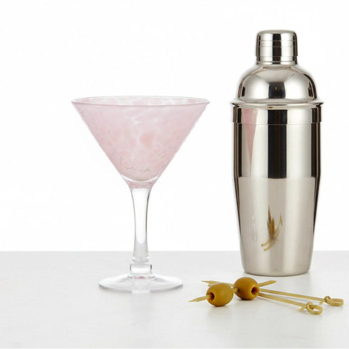 Large Martini Glass: Blush Pink - GingerInteriors.co.uk