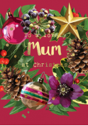 Christmas Card - To a Lovely Mum at Christmas - Gold Foil Detail, Sarah Kelleher