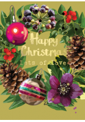 Christmas Card - Happy Christmas lots of love - Gold Foil Detail, Sarah Kelleher