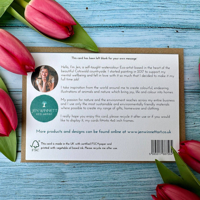 Robin Just to say | Eco Friendly Card Blank Wildlife British