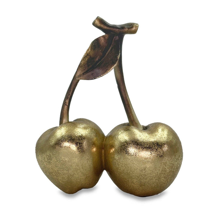 Gold Cherry Ornament – Decorative Cherry Sculpture for Modern Home Décor