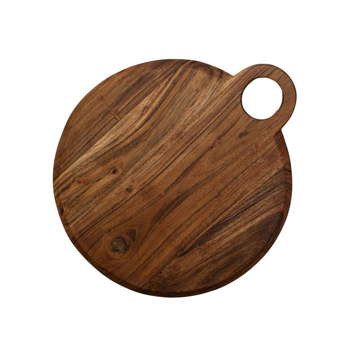 Pessac Acacia Wood Serving Board – Round Pizza Board with Handle