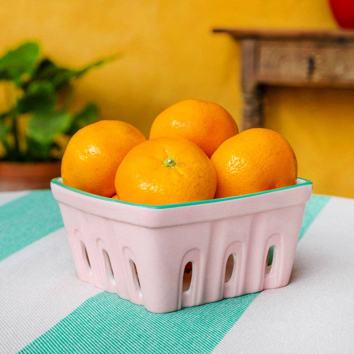 Strawberry Ceramic Punnet – 15cm Stoneware Fruit Bowl for Kitchen Decor