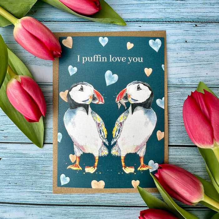 I Puffin Love You | Eco Friendly Card Cute Colourful