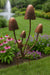 Handmade bronze powder coated mushrooms stake 80cm - GingerInteriors.co.uk