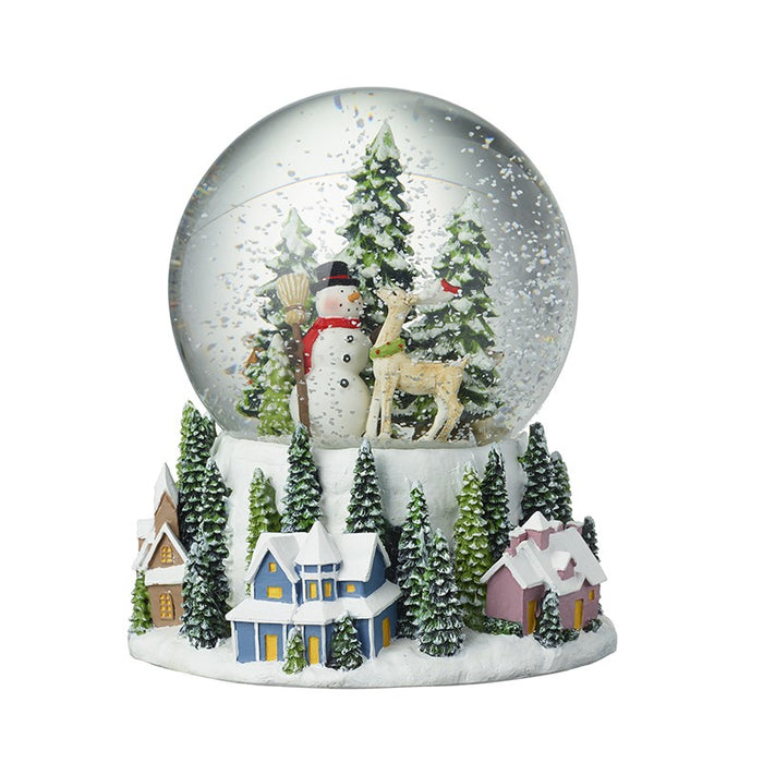 Snowy Santa/Snowman Townscape Snow Globe