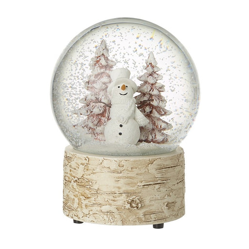 Musical Snowman Snowglobe Tree Scene