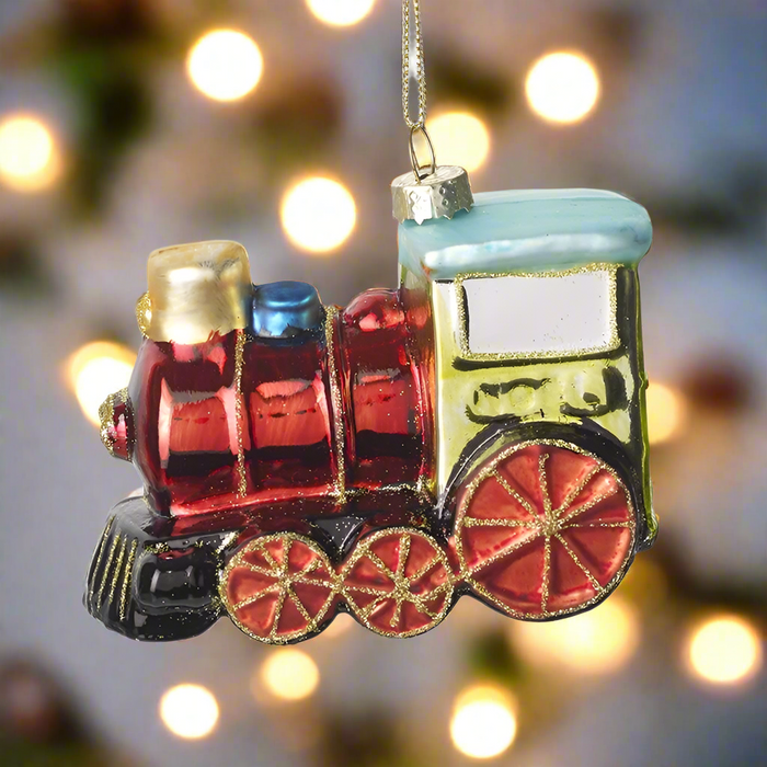 Glass Train Bauble