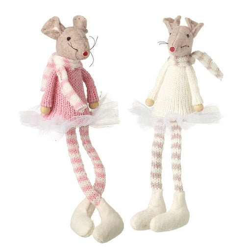 Long Leg Mice In Knitted Jumpers Available In Two Colours