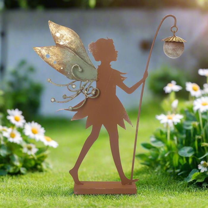 STANDING FAIRY WITH LAMP
