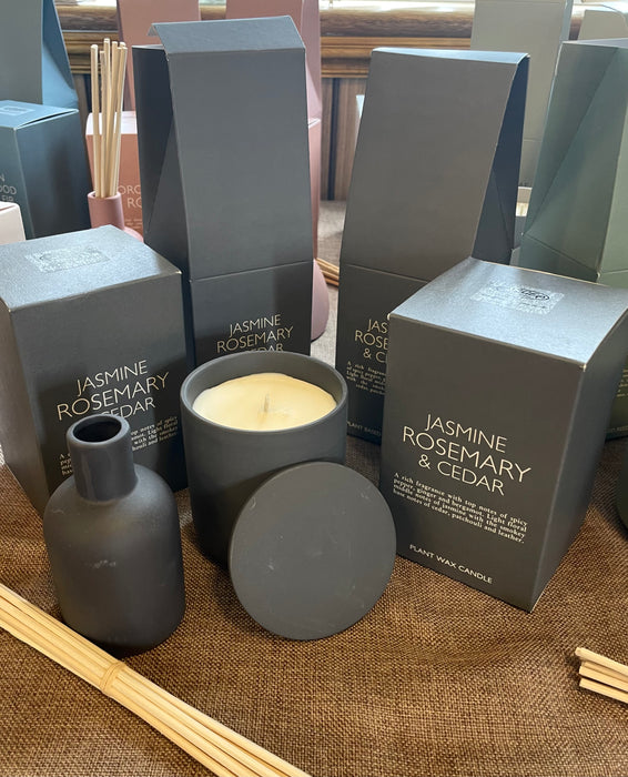 Ceramic Pot Reed Diffuser 100ml - Jasmine Rosemary & Cedar - Heaven Scent