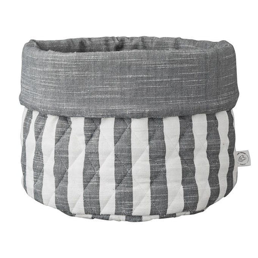 Lene Bjerre Striped Grey Zada Bread Basket