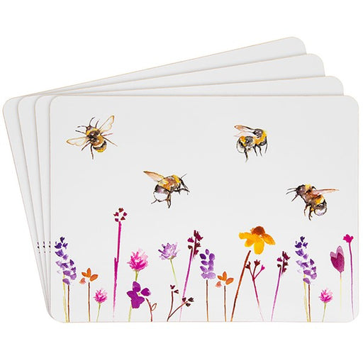Busy Bees Placemats and Coasters - The Country Life - Set of 4 - The Leonardo Collection