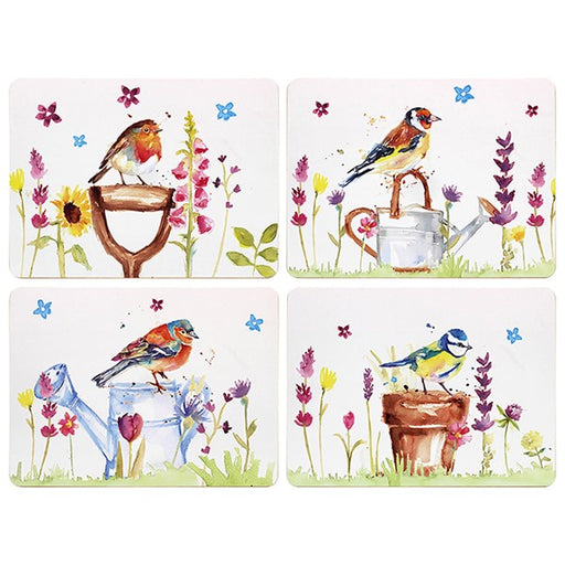 Garden Birds Placemats and Coasters - The Country Life - Set of 4 - The Leonardo Collection