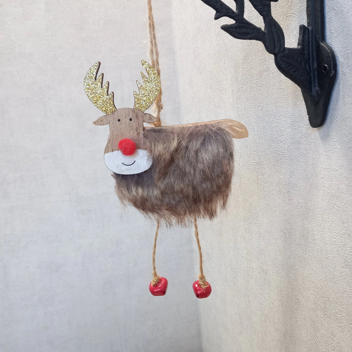 Rudolph Wooden Tree Decorations - GingerInteriors.co.uk