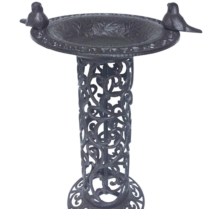Bird Bath - Decorative Base Pedestal Bird Feeder - GingerInteriors.co.uk