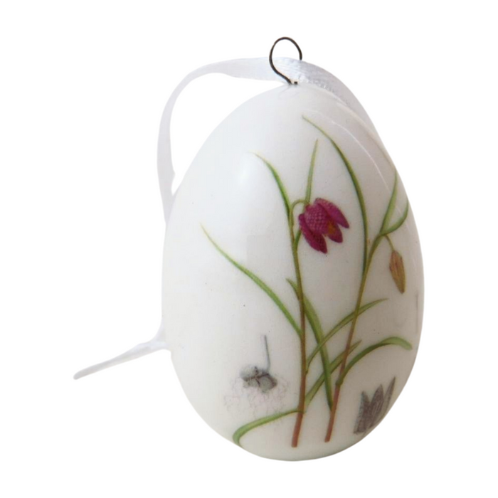 Set of 2 Floral Ceramic Hanging Eggs-4.7cm