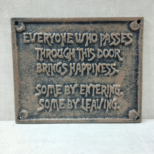 Cast Iron Sign - Everyone Who Passes - GingerInteriors.co.uk