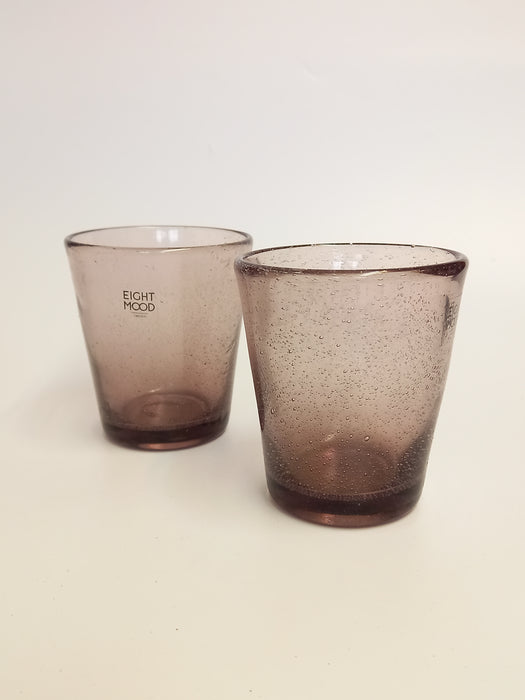 Eightmood Purple Drinking Glass Set of 2
