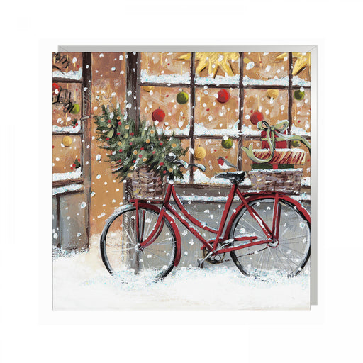 Bicycle Christmas Cards - Festive Shopping - Pack of 6