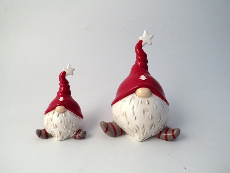 Santa Gonk Ceramic Figure - 2 Sizes
