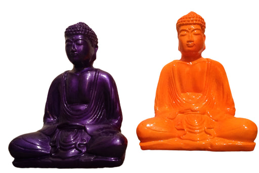 Purple and Orange Buddhas (15cm)