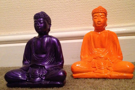 Purple and Orange Buddhas (15cm)