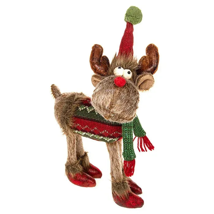 Standing Up Rudolph Standing Rudolph Reindeer Figure — GingerInteriors.co.uk
