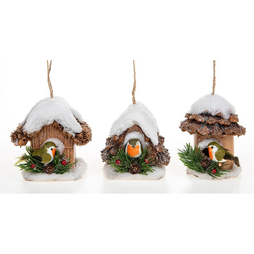 Robin Birdhouse Set of 3 Bird Decorations