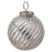 Traditional Christmas Bauble - Pearl Swirl Silver Large - Heirloom Collection