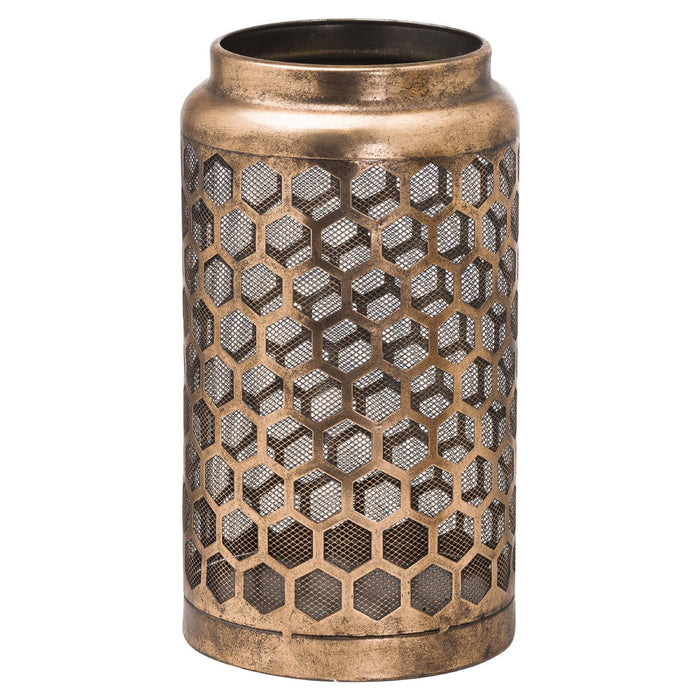 Honey Comb Bronze Lantern - Two Sizes