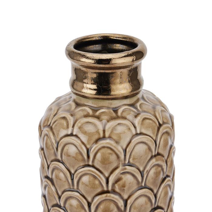 Seville Collection Caramel Scalloped Vase - Two Styles