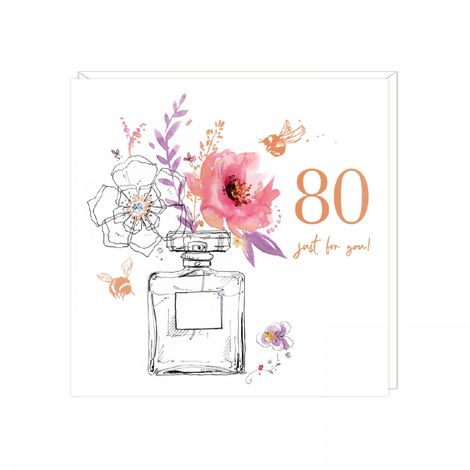 Ladies 80th Birthday Card - Just for you!