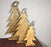 Wooden Christmas Tree Ornaments with Silver Santa Hats - 3 sizes available