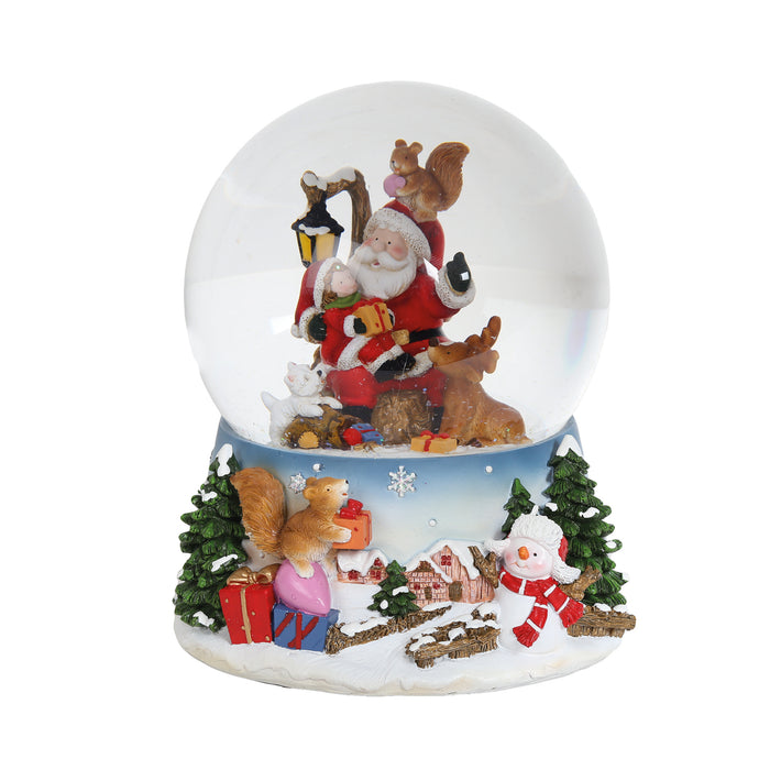 Giant Santa Musical Snow Globe