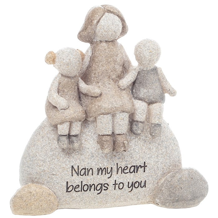 Nan Gift - Pebble Pals - Nan my heart belongs to you