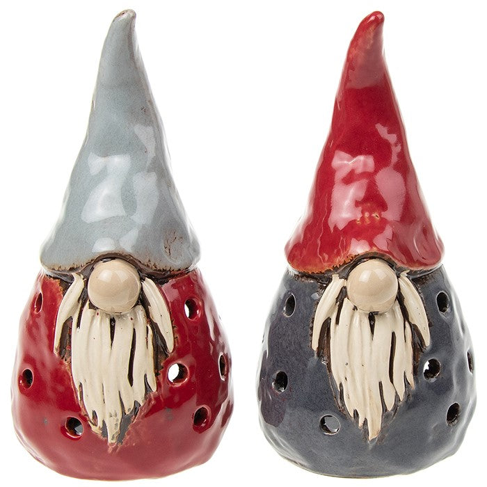 Gonk Tea light Holder Pair - Village Pottery