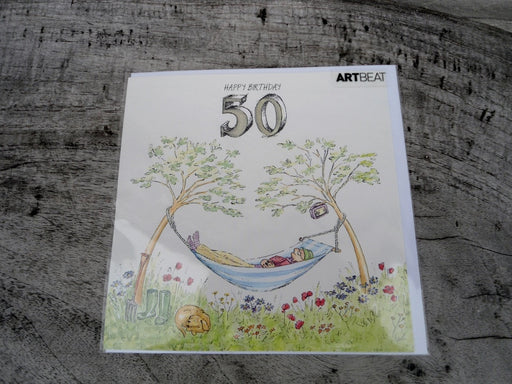 Gentleman's 50th Birthday Card - Keeping Busy